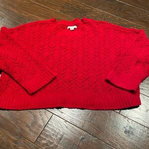 American Eagle Women's Red Sweater